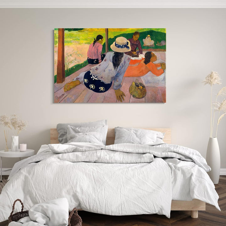 Printed Paintings Leinwand (80x60cm): Paul Gauguin - Die Siesta 80x60 cm, 80x60 cm