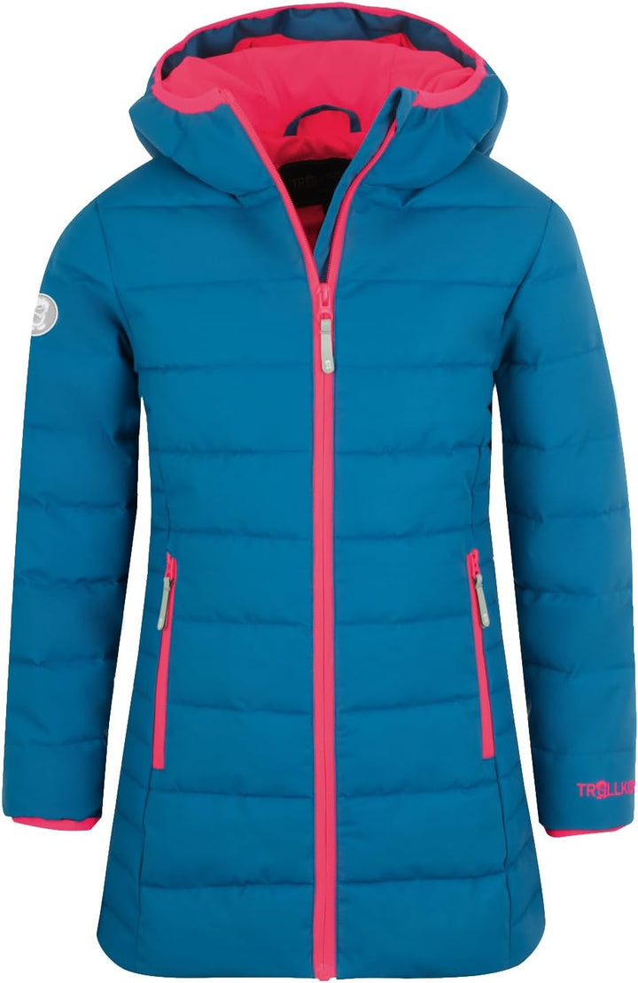 Trollkids Mädchen Wintermantel Winterjacke Stanavanger 92 Mitternachtsblau / Coral, 92 Mitternachtsb
