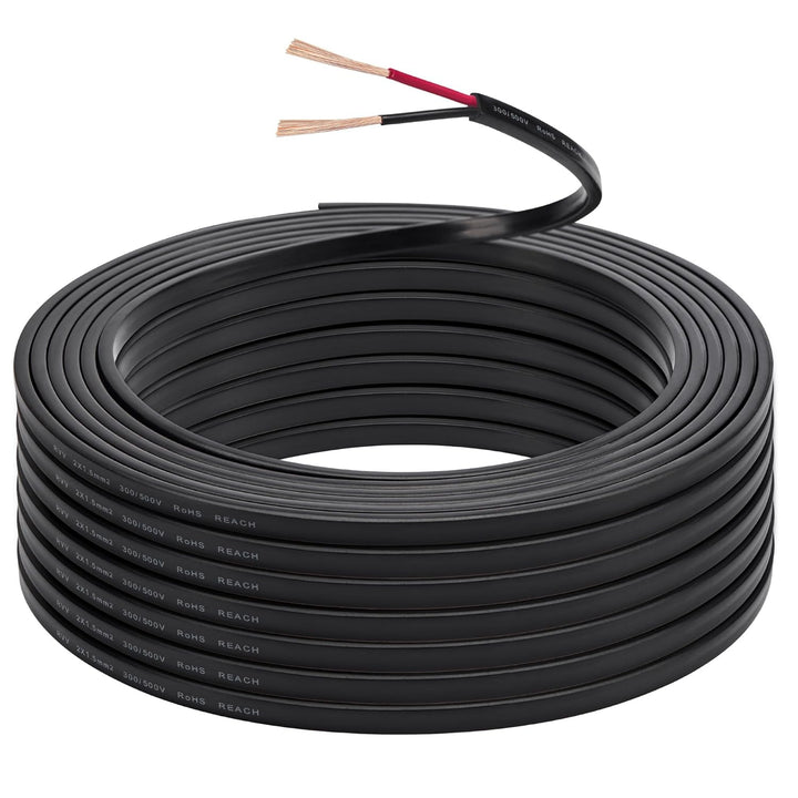DARKGUARD 2 Adriges Anhängerkabel - 2x1.5mm² Kupfer Kabel für Anhänger 2 Polig 12V/24V - Anhänger Ve
