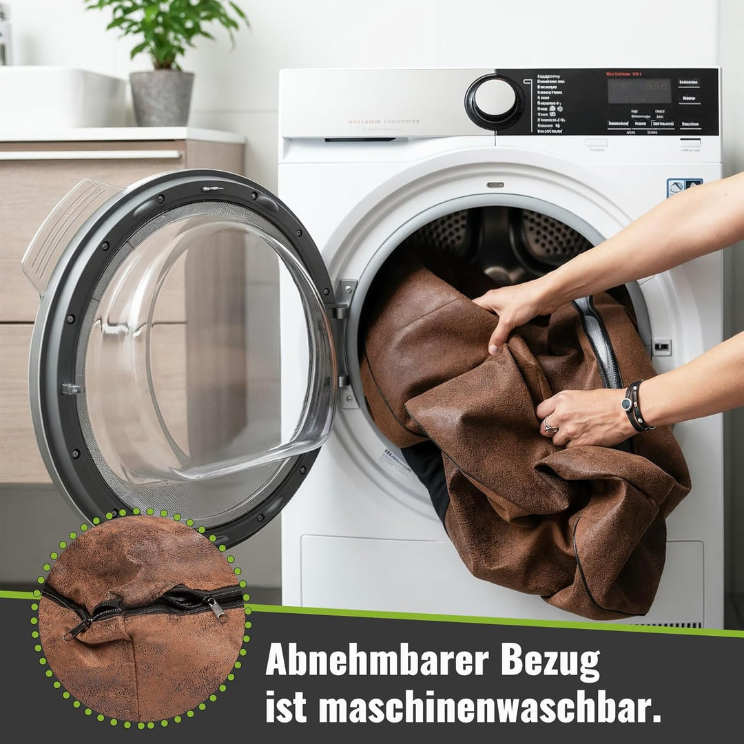 CopcoPet – orthopädisches Hundebett Emma in Wildlederoptik – Hundekörbchen mit abnehmbarem, waschbar