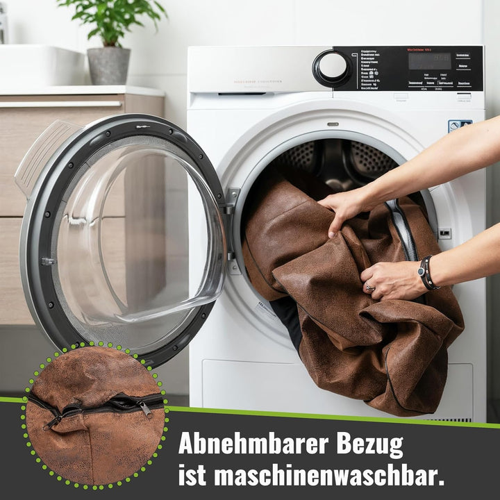CopcoPet – orthopädisches Hundebett Emma in Wildlederoptik – Hundekörbchen mit abnehmbarem, waschbar