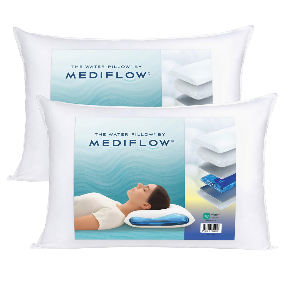 Mediflow 5205 Das Original Wasserkissen im Doppelpack 50x70cm, Weiss