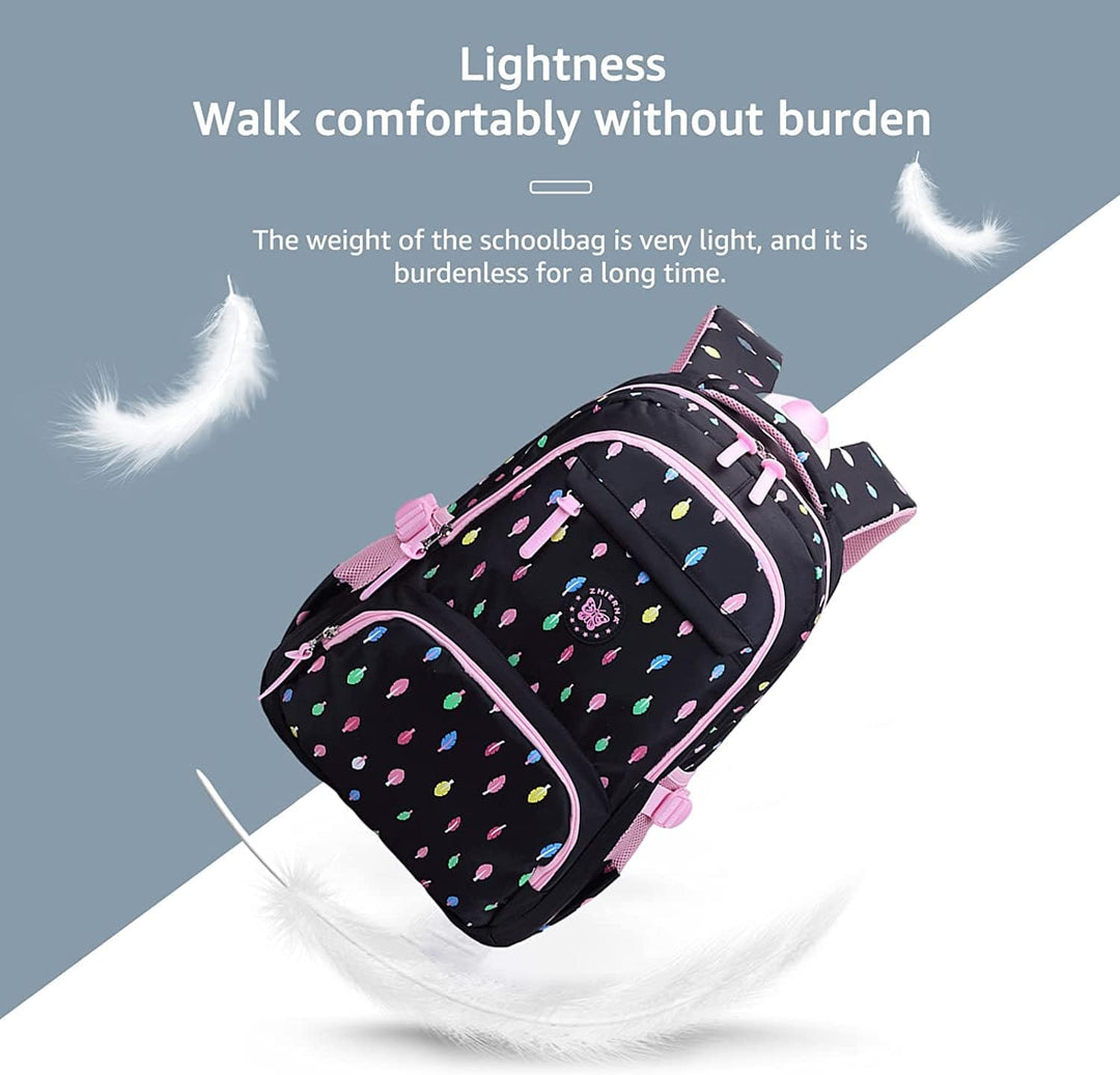 IvyH Rucksack Mädchen Schulrucksack Grosse schulranzen für Mädchen Wasserdicht Kinderrucksack für mä