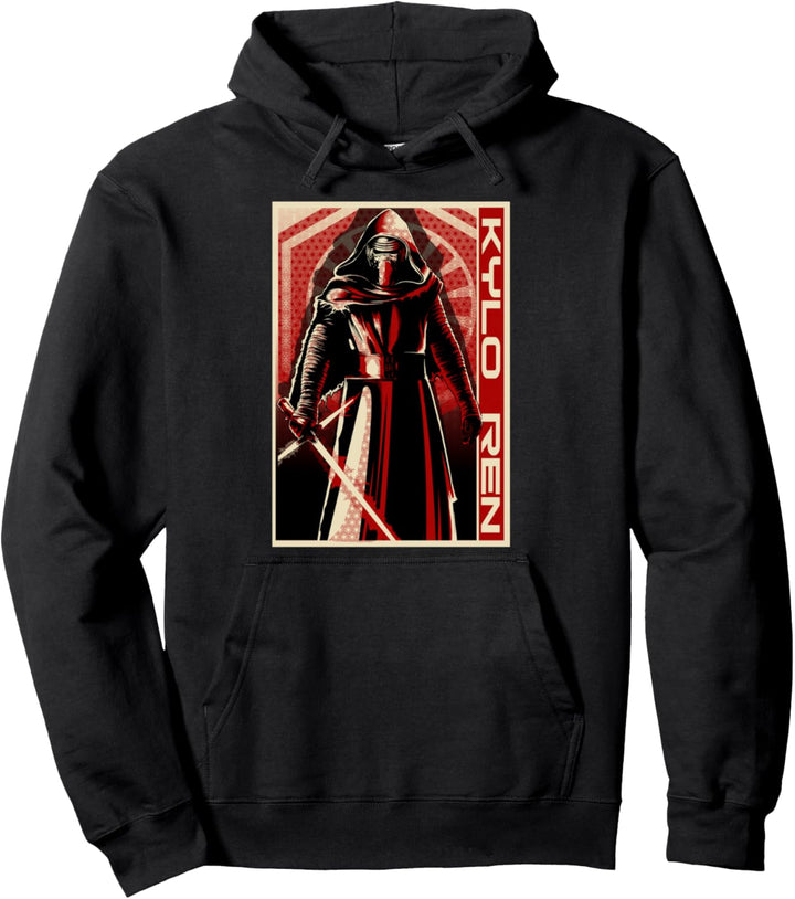 Star Wars The Force Awakens Kylo Ren Red Poster Portrait Pullover Hoodie