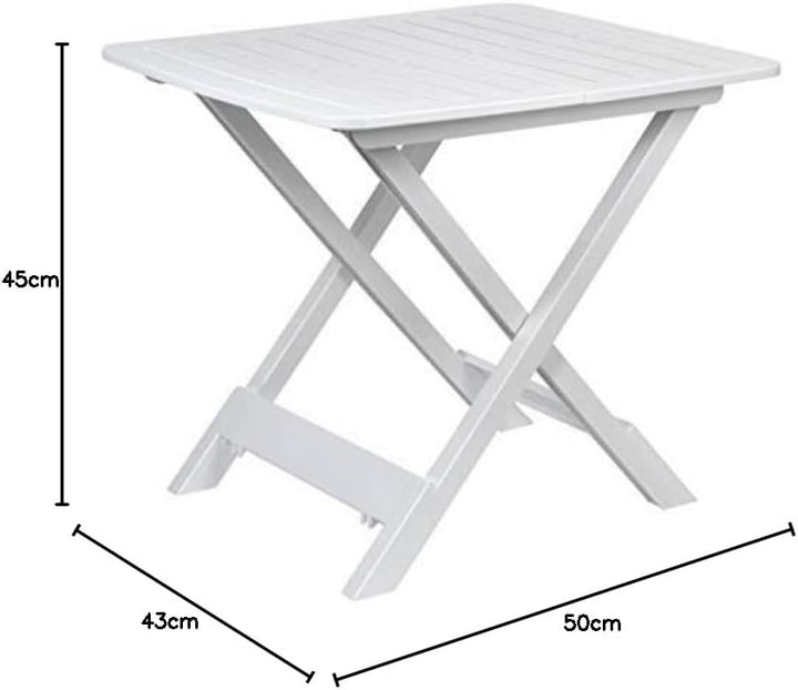 ACT Campingtisch Beistelltisch 43x45x50cm Weiss klappbar Kunststoff Klapptisch