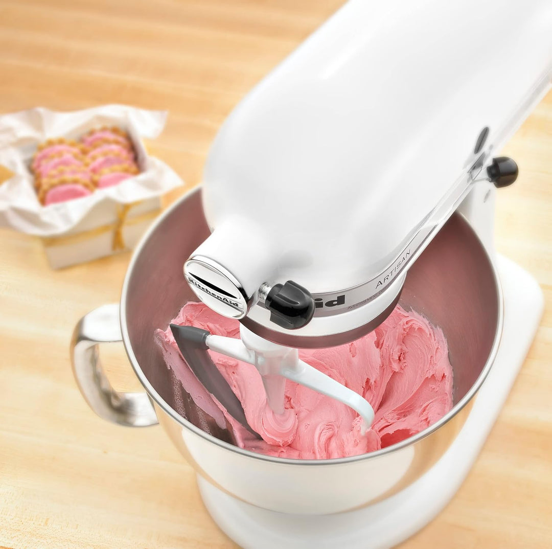 KitchenAid KFE5T Kippkopf Flex Edge Schlägel, Weiss Weiss/Opulenter Garten 4.5/5 Quart, Weiss/Opulen