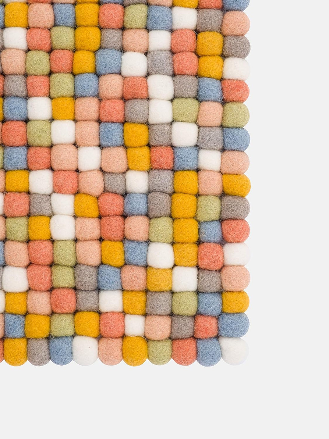 myfelt Filzkugel-Sitzauflage Stuhlauflage - Liese - quadratisch, 36x36 cm, Matt bunt