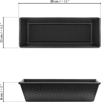 Grizzly Brotbackform, 2X Kastenform 30 x 11,5 cm, sauerteigbeständig, antihaft, Kastenbackform für B