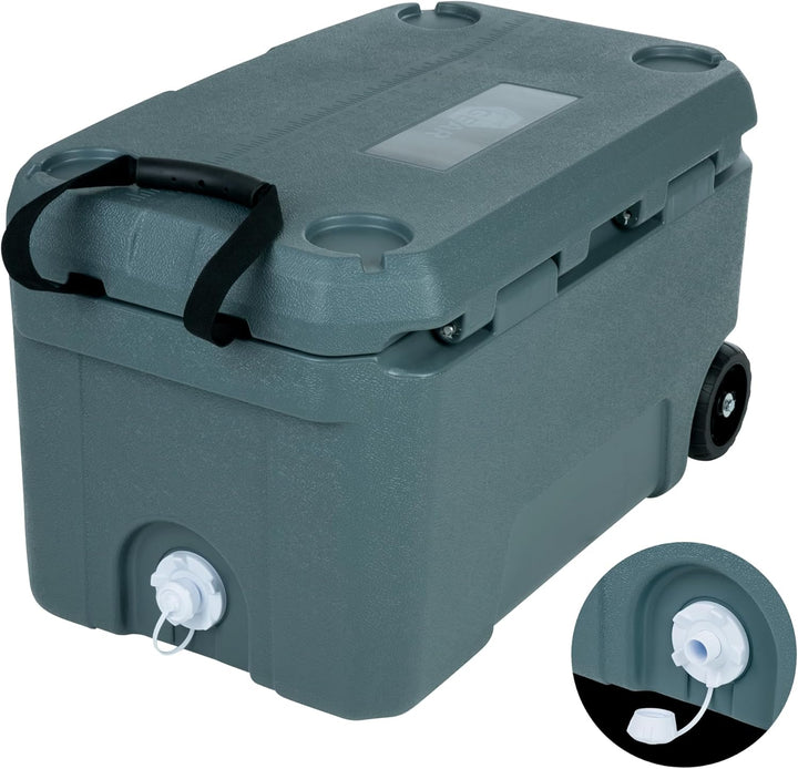 your GEAR Katmai Kühlbox 50L Volumen, 213h Kühlung, Robuste Thermobox mit Rollen, Energieeffizient,