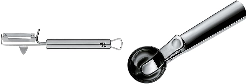 WMF Profi Plus Kartoffelschäler Pendelklinge 19 cm & Gourmet Eisportionierer 18 cm, Eislöffel mit Au