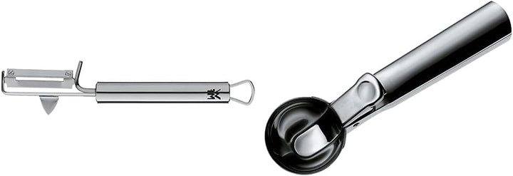 WMF Profi Plus Kartoffelschäler Pendelklinge 19 cm & Gourmet Eisportionierer 18 cm, Eislöffel mit Au