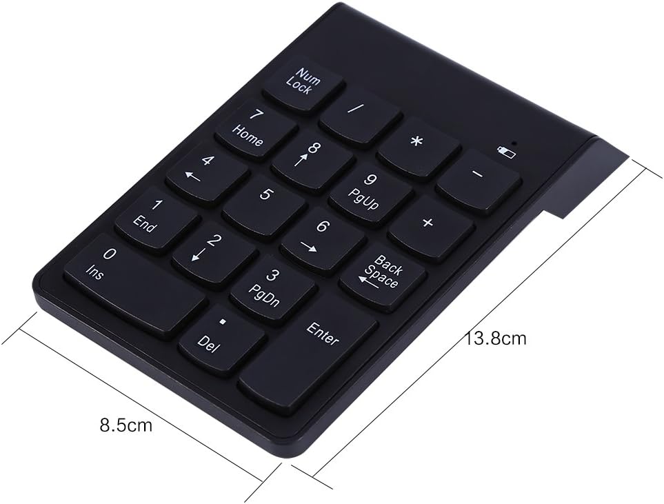 Richer-R 2.4G Wireless Numberic Tastatur, Tragbare Kabellos Nummernblock/Numeric Keypad 18 Tasten Zi