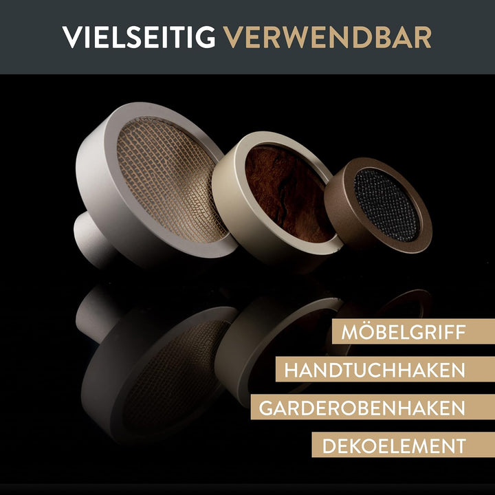 manOman Garderobenhaken Bronze eloxiert, Grösse L - 59mm, Optik individualisierbar durch DIY-Inlet,