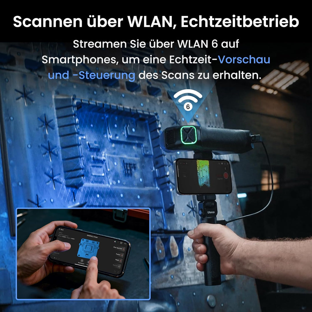 Revopoint MetroY Pro 3D-Scanner für 3D-Druck, 5 Scanmodi, bis zu 0,01 mm Präzision, 34+15+1 industri