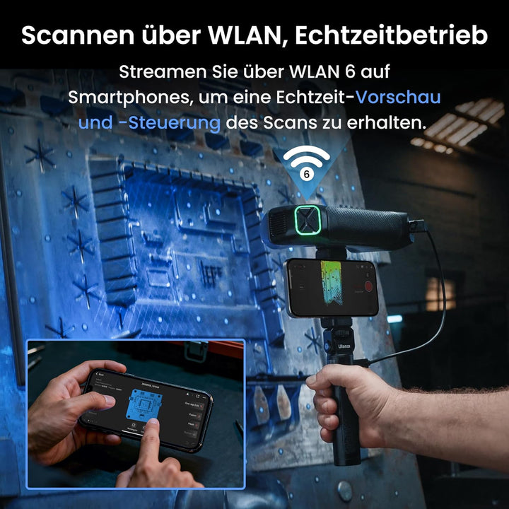 Revopoint MetroY Pro 3D-Scanner für 3D-Druck, 5 Scanmodi, bis zu 0,01 mm Präzision, 34+15+1 industri