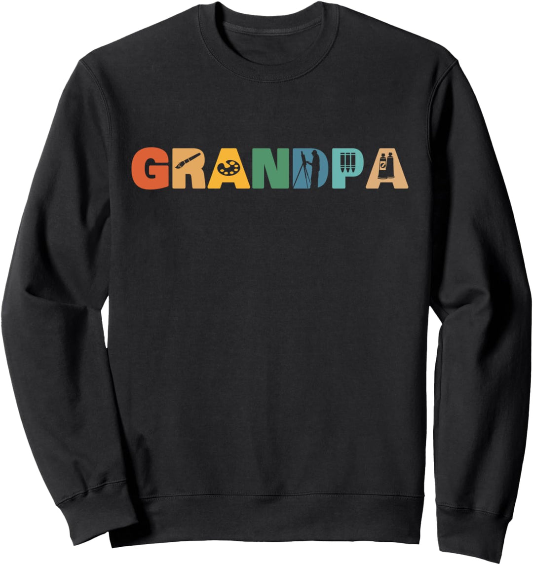 Retro-Malerei Opa, Geschenke für Männer im Ruhestand Sweatshirt
