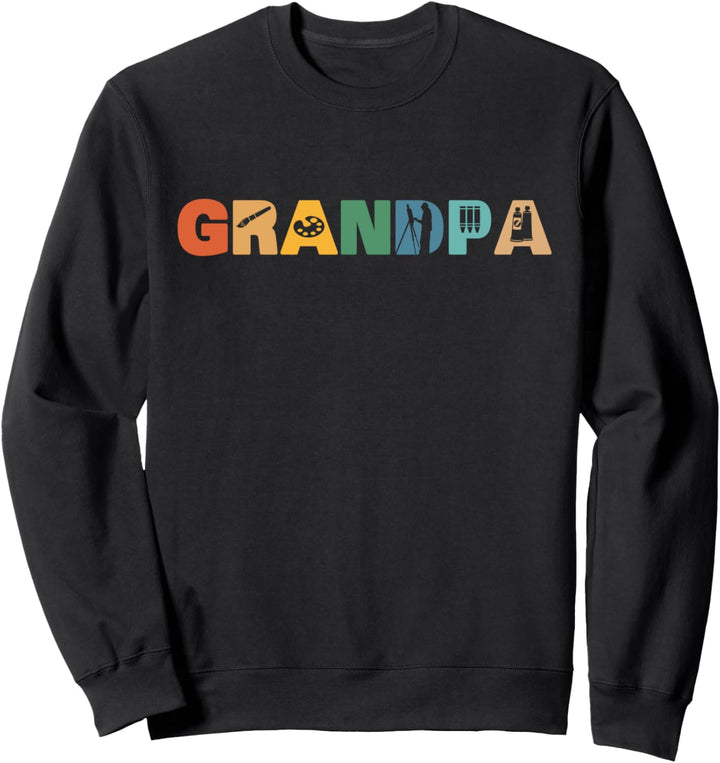 Retro-Malerei Opa, Geschenke für Männer im Ruhestand Sweatshirt