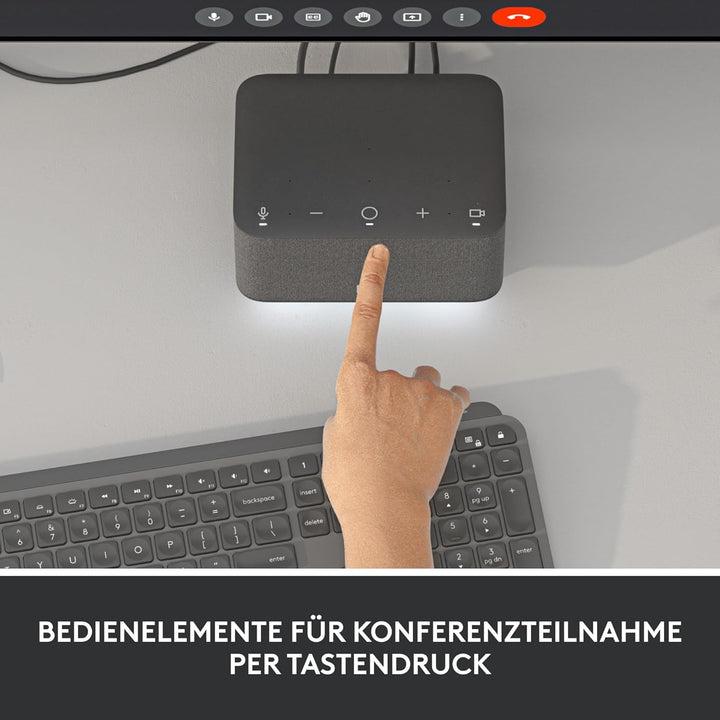 Logitech - Logi Dock, All-in-One USB C Laptop- Dockingstation, Lautsprecher, Noise Cancelling Mikrof