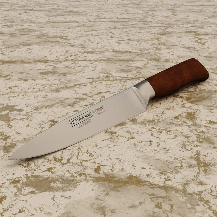 Burgvogel Solingen Natura Line, Zubereitungsmesser Holzgriff, rot satiniert, geschmiedet, 15 cm, seh