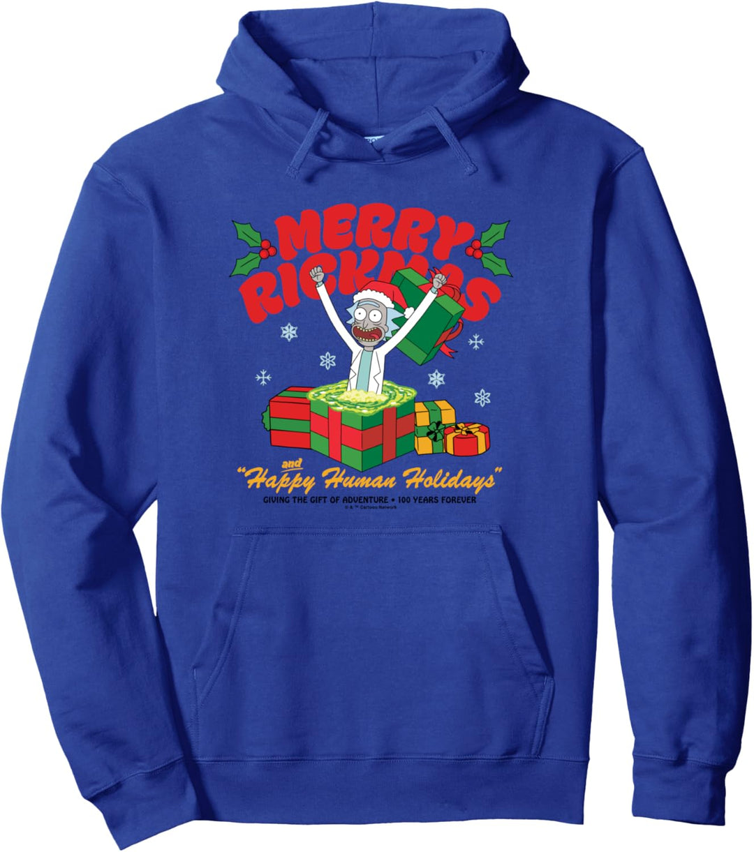 Rick and Morty Christmas Merry Rickmas Presents Pullover Hoodie