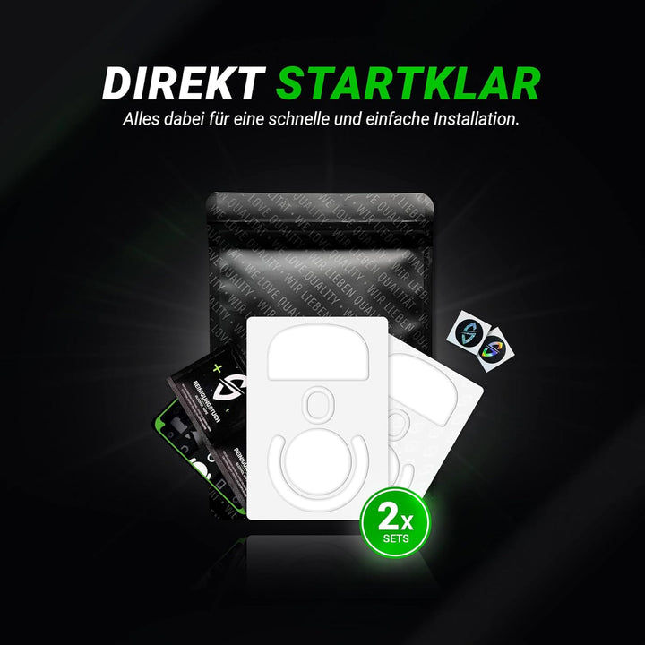 SensoryBoost DPS Glides (2er Set) kompatibel mit Logitech G PRO X Superlight - Ultra Schnell, Abgeru