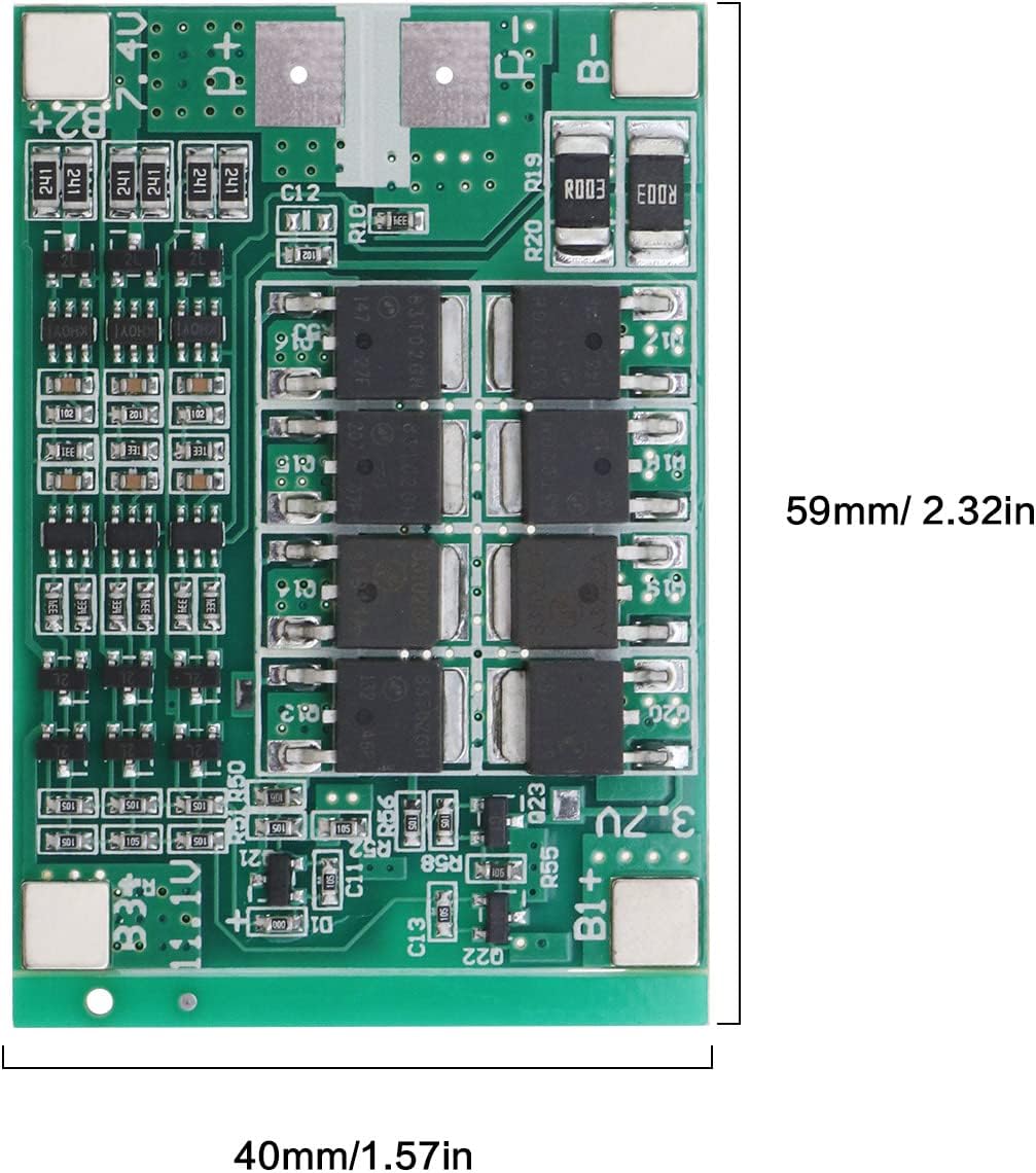 2PCS Lithium Battery Protection Board 3S 40A 12V Multi-Protection Lithium Battery Charging Protectio