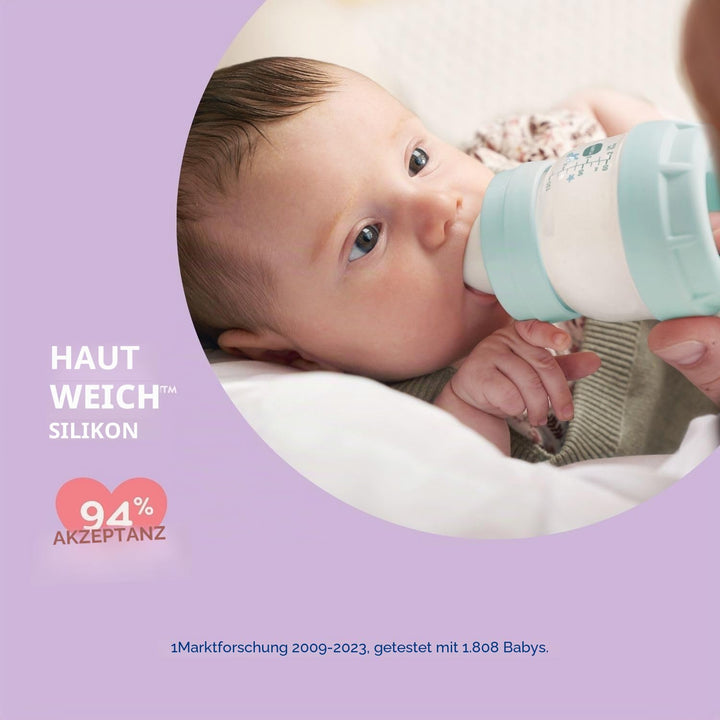 MAM Babyflaschen-Set mit 8 Anti-Kolik-Flaschen, 1 Original Starterschnuller, 1 extra weichem Schnabe