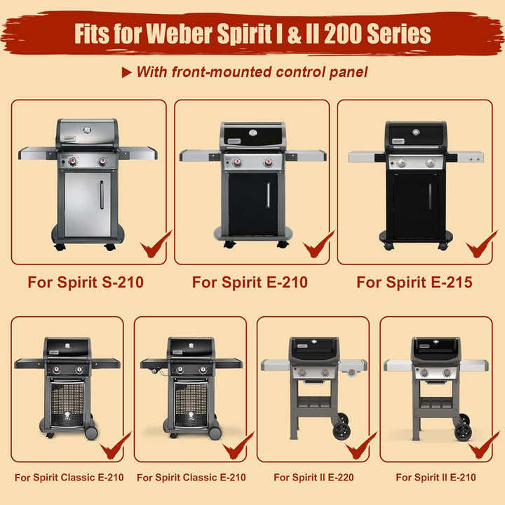 Denmay Edelstahl Flavorizer Bar & Grillroste für Weber Spirit E210 E220 S210 S220 (mit vorderen Bren