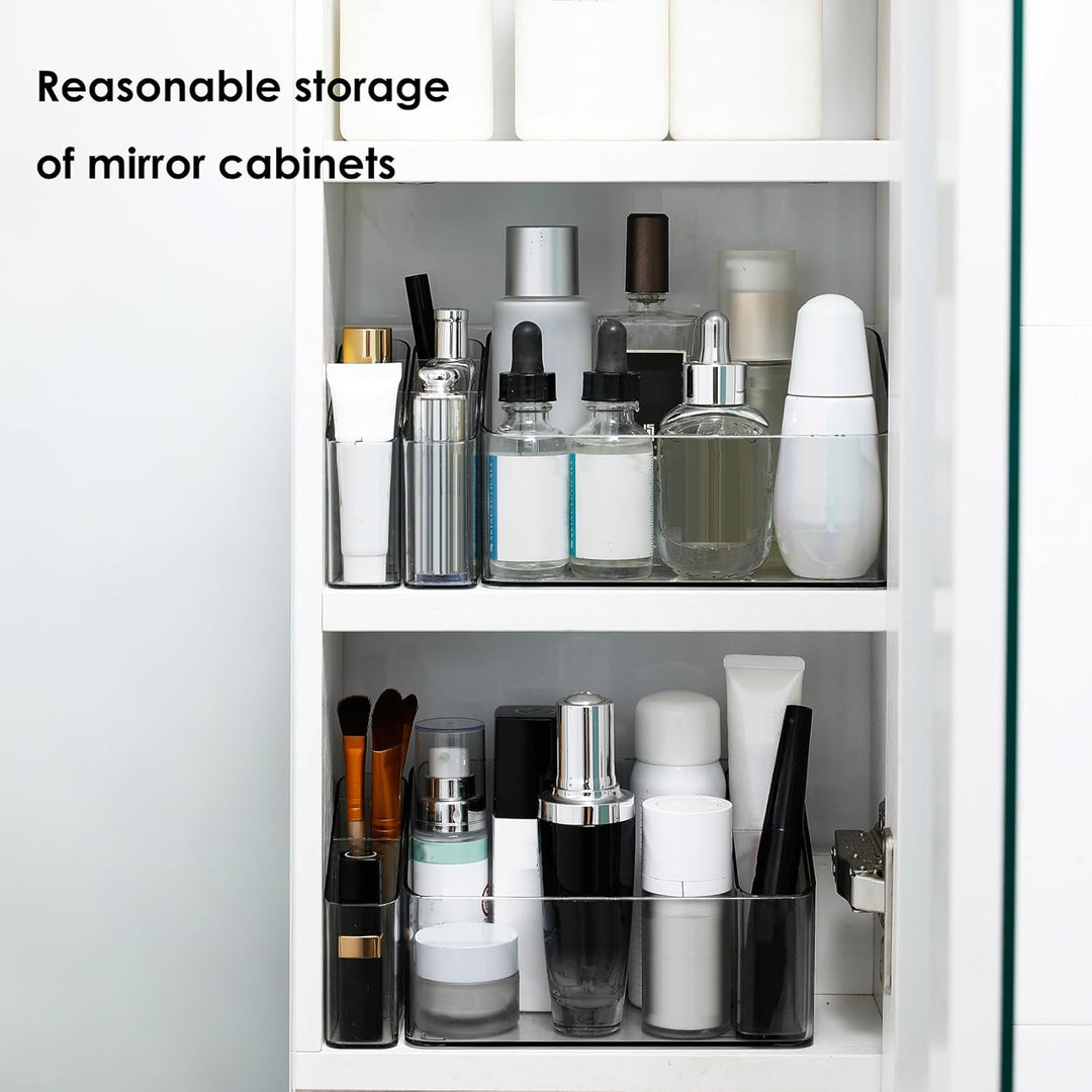 SHIMOYAMA Make-Up Organizer, 2-Pack, Kunststoff Kosmetik Aufbewahrungsbox für Schminktisch Badezimme