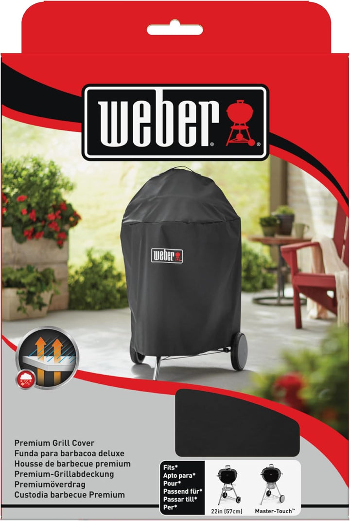 Weber Premium-Abdeckhaube/Für 57 cm Holzkohlegrills, Atmungsaktives und wasserabweisendes Material m