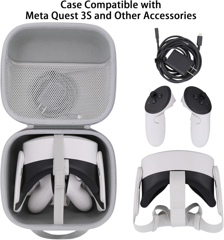 co2CREA Hart Reise Schutz Hülle Etui Tasche für Quest 3S All-in-one VR Gaming Headset (Nur Hülle, VR