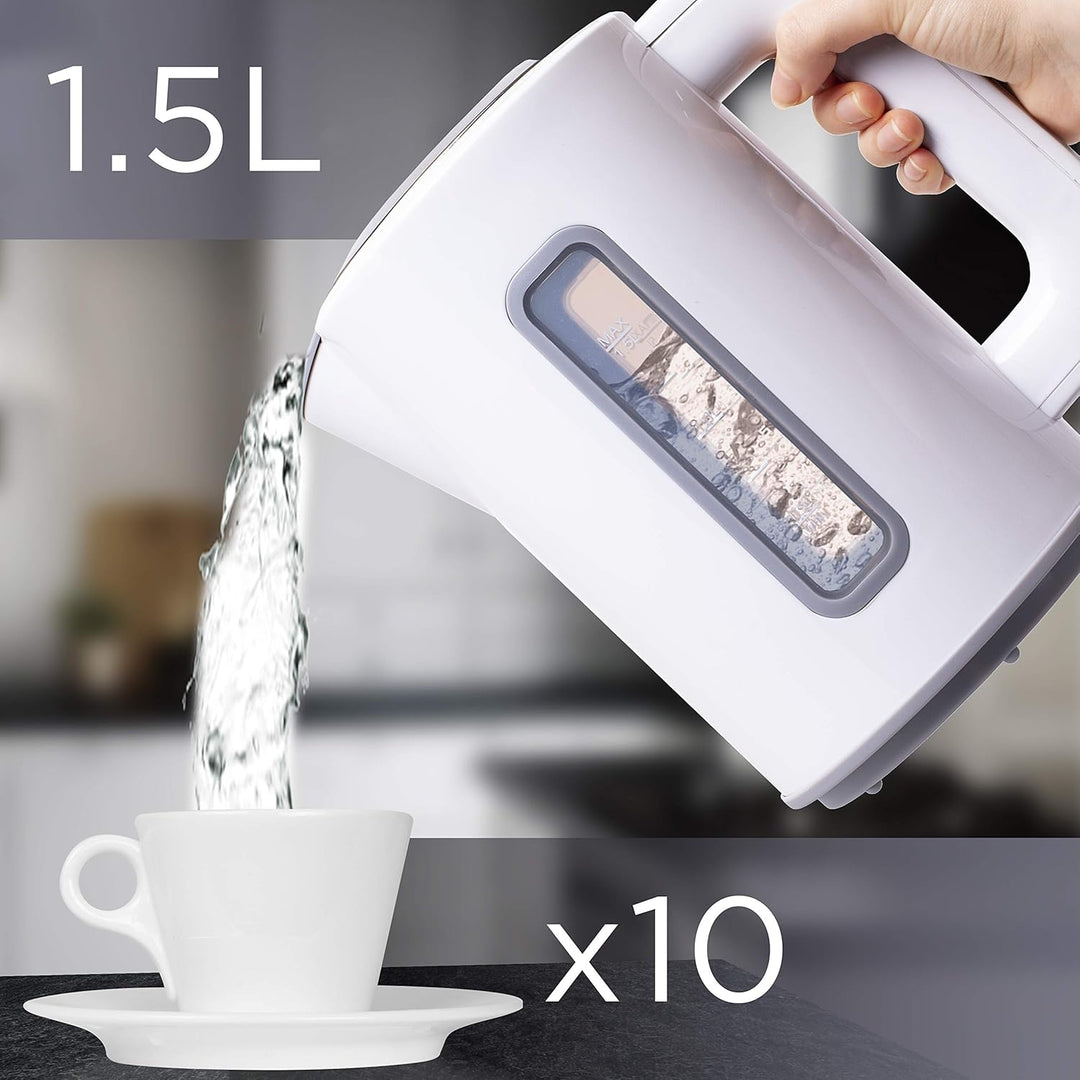 Duronic EK30 WE Wasserkocher 3000 Watt, Wasserkessel mit einstellbarer Temperatur und Thermostat - 4
