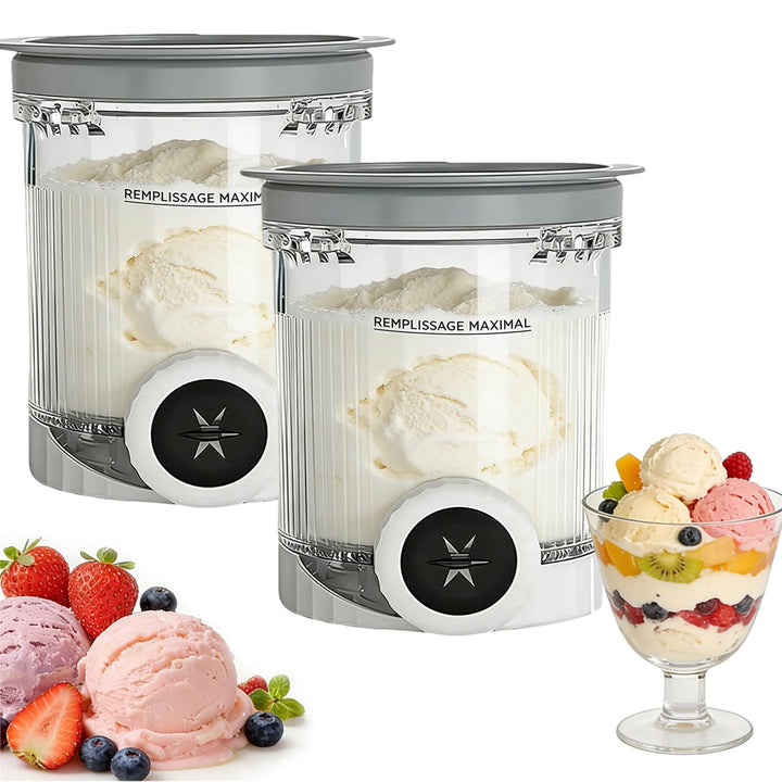 Creami Behälter, 2 Stück Eiscremebehälter für Die Ninja Creami NC700 NC701, Ninja Swirl Eismaschine