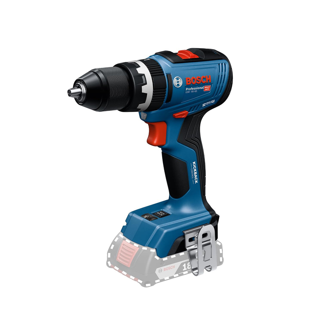 Bosch Professional 18V System Akku-Bohrschrauber GSB 18V-65 (bürstenloser Motor, Kopflänge 175) Ohne