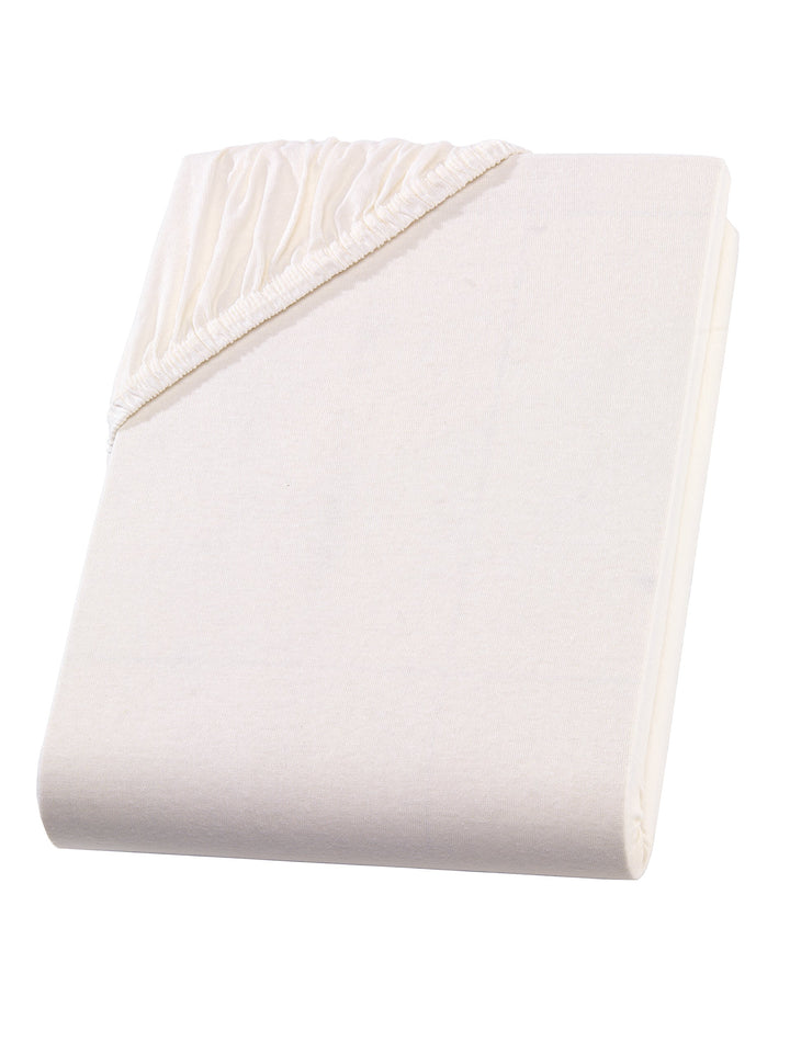 Split Topper Spannbettlaken/Spannbetttuch - Natur - Jersey - 180x200-200x200 cm - 10cm Steghöhe - 16