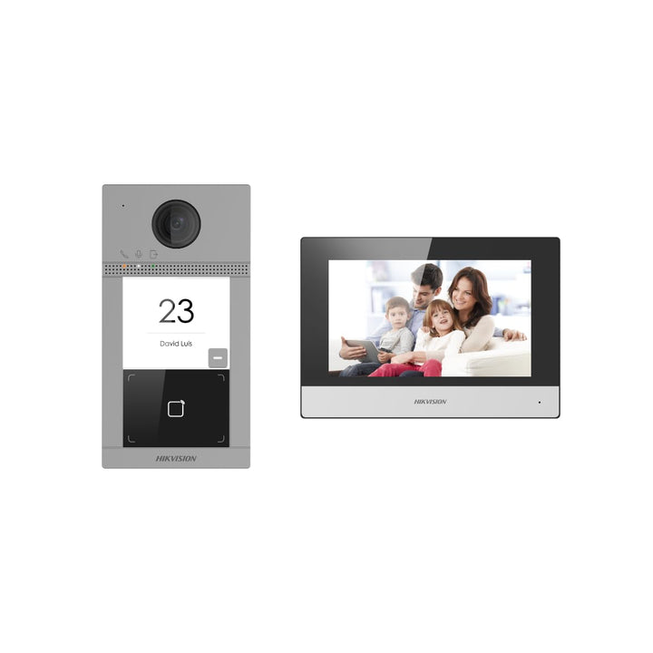 Hikvision IP-Video-Türsprechanlage Kit für Villa oder Haus. nur eine Ruftaste. DS-KIS604-S(C)(O-STD)