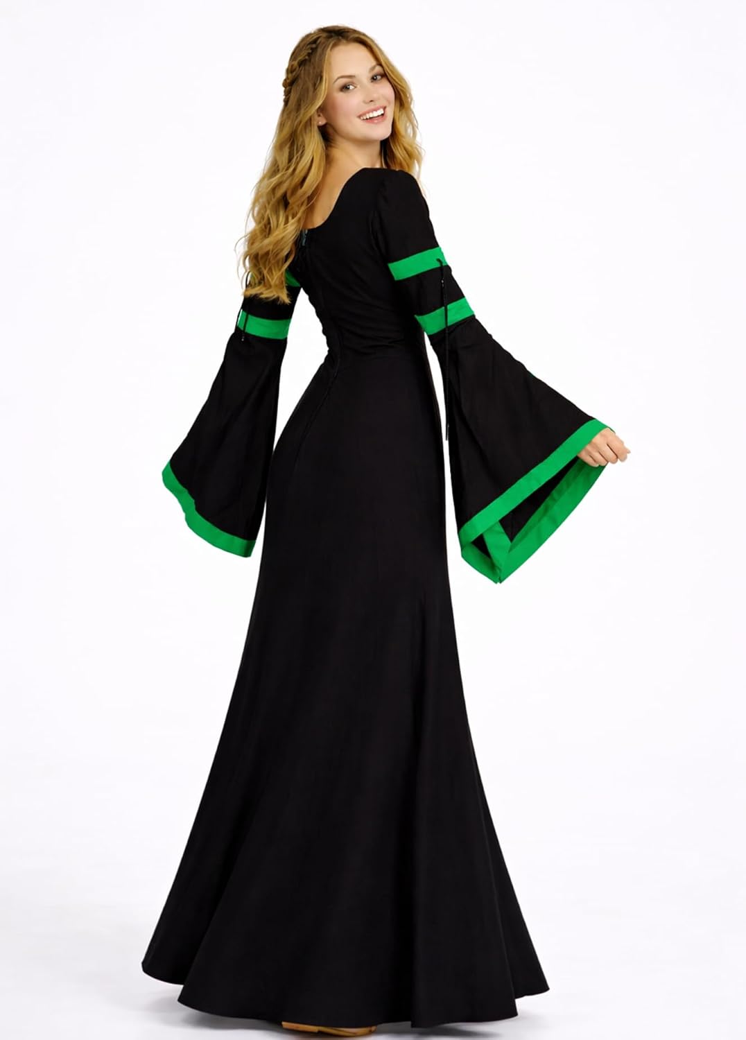 MAYLYNN Mittelalter Kleid Gewand Keyla grün - LARP, Grösse:XL XL Grün, XL Grün