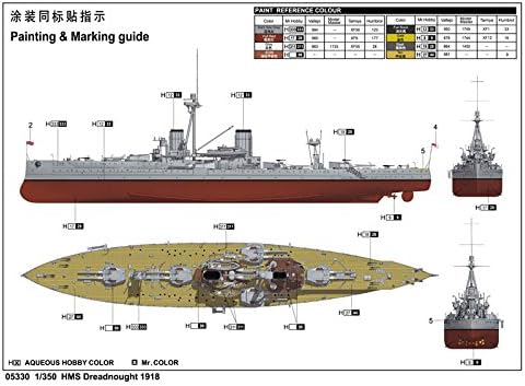 Trumpeter 05330 - Modellbausatz HMS Dreadnought 1918