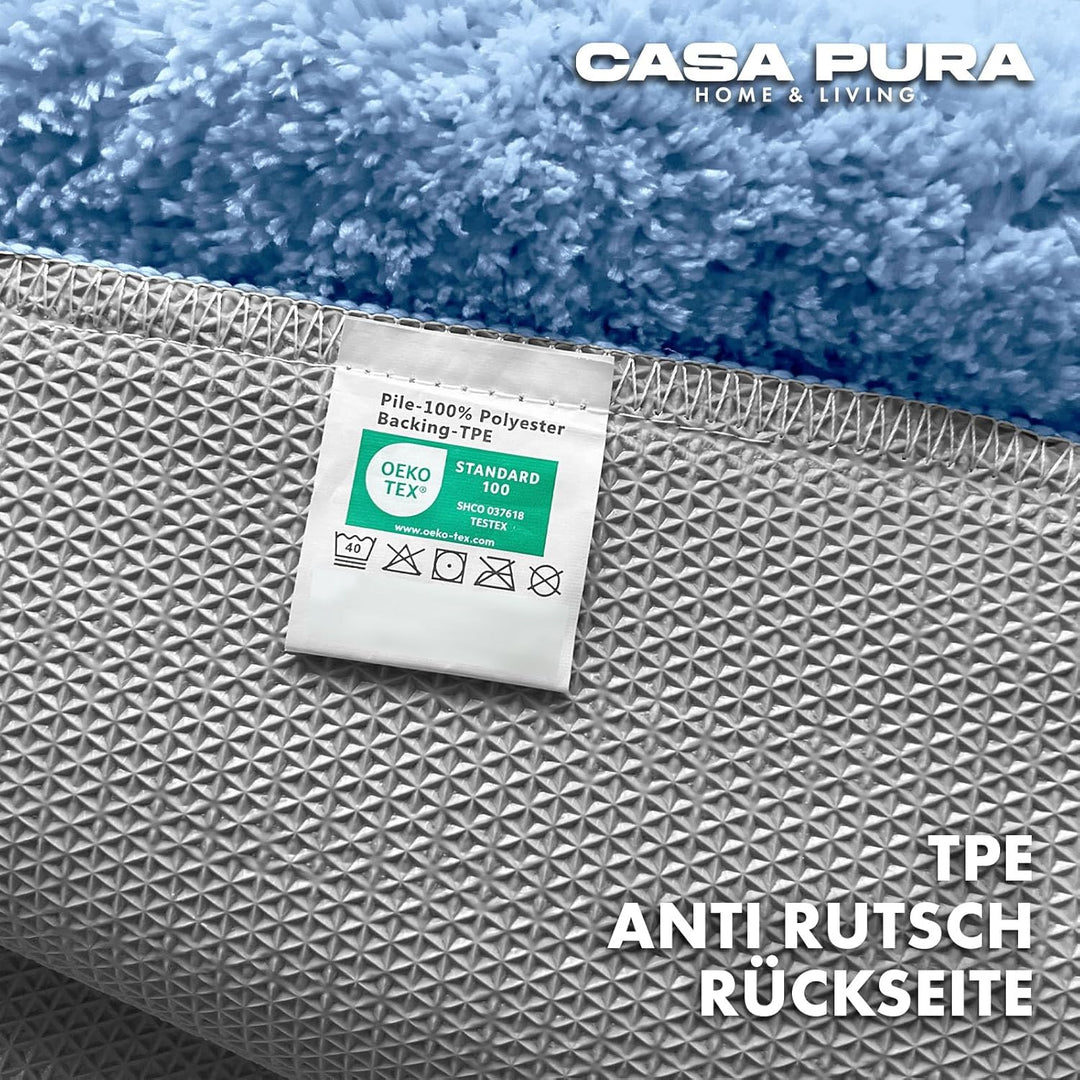 casa pura Badematte Hochflor Sky Soft - Weicher, Flauschiger Badezimmerteppich in Shaggy-Optik - Bad