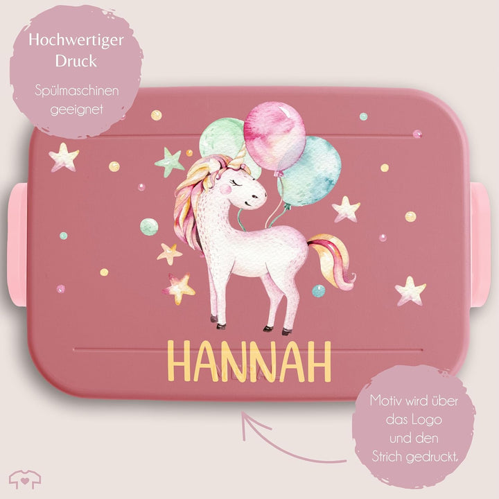 Kinder Bento Box Midi für Mepal Bentobox - Einhörner - Brotbox süsses Einhorn Lunchbox Unicorn Mädch