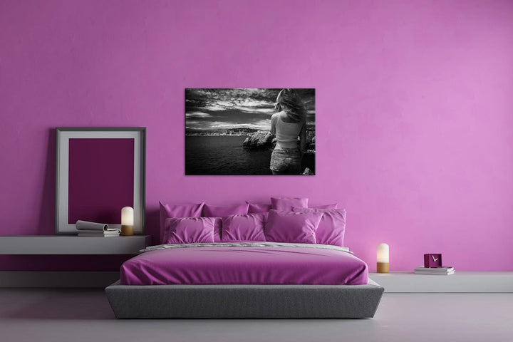 deyoli Blick auf die Küste Format: 80x60 cm als Leinwandbild, Motiv fertig gerahmt auf Echtholzrahme