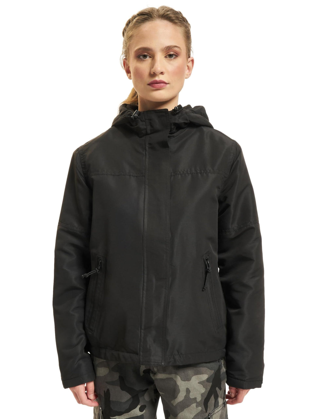 Brandit Windbreaker Fleecefutter mit Zipper Damen 3XL Schwarz, 3XL Schwarz