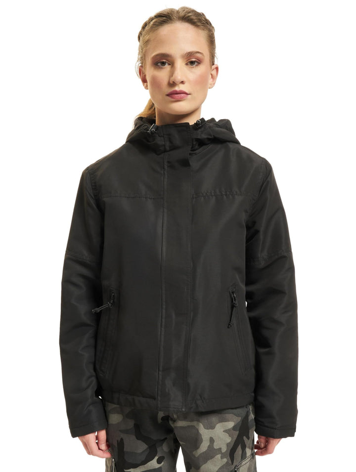 Brandit Windbreaker Fleecefutter mit Zipper Damen 3XL Schwarz, 3XL Schwarz