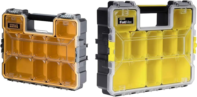 Stanley FatMax Profi-Organizer & FatMax Aufbewahrungsbox (44.29 cm x 35.60 cm x 11.00 cm, tiefe Fäch