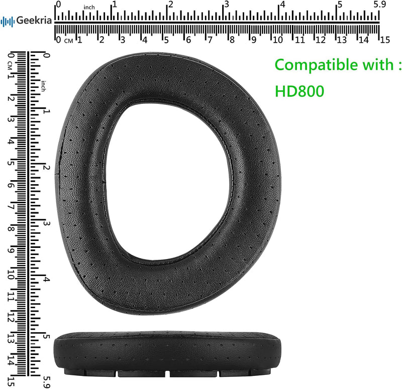 Geekria Elite Schaffell-Ohrpolster für Sennheíser HD800 Kopfhörer, Ersatz-Ohrpolster, Ohrpolster, Oh