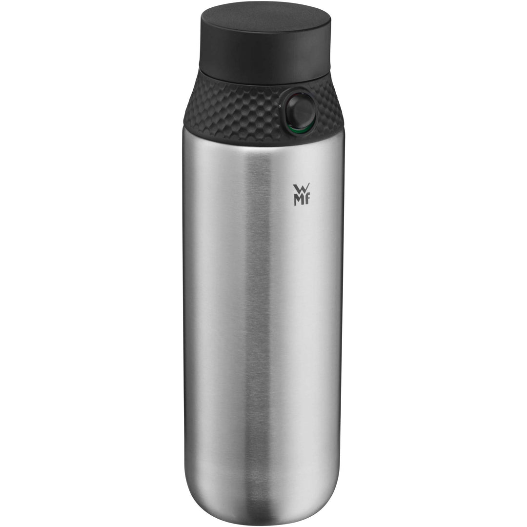 WMF Waterkant Trinkflasche Edelstahl 750ml, Sport Edelstahlflasche Kohlensäure geeignet, Sportversch