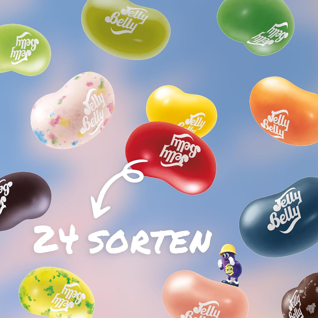 Jelly Belly Adventskalender - 24 verschiedene Sorten, 192g - Perfekt für Jelly Belly Fans zum Auspro