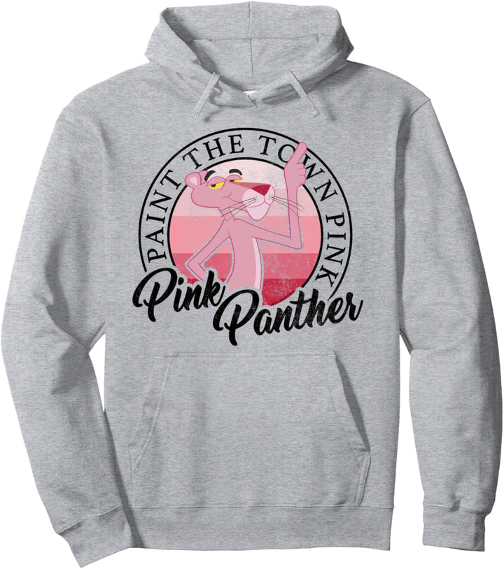 Pink Panther Paint The Town Pink Circle Portrait Pullover Hoodie
