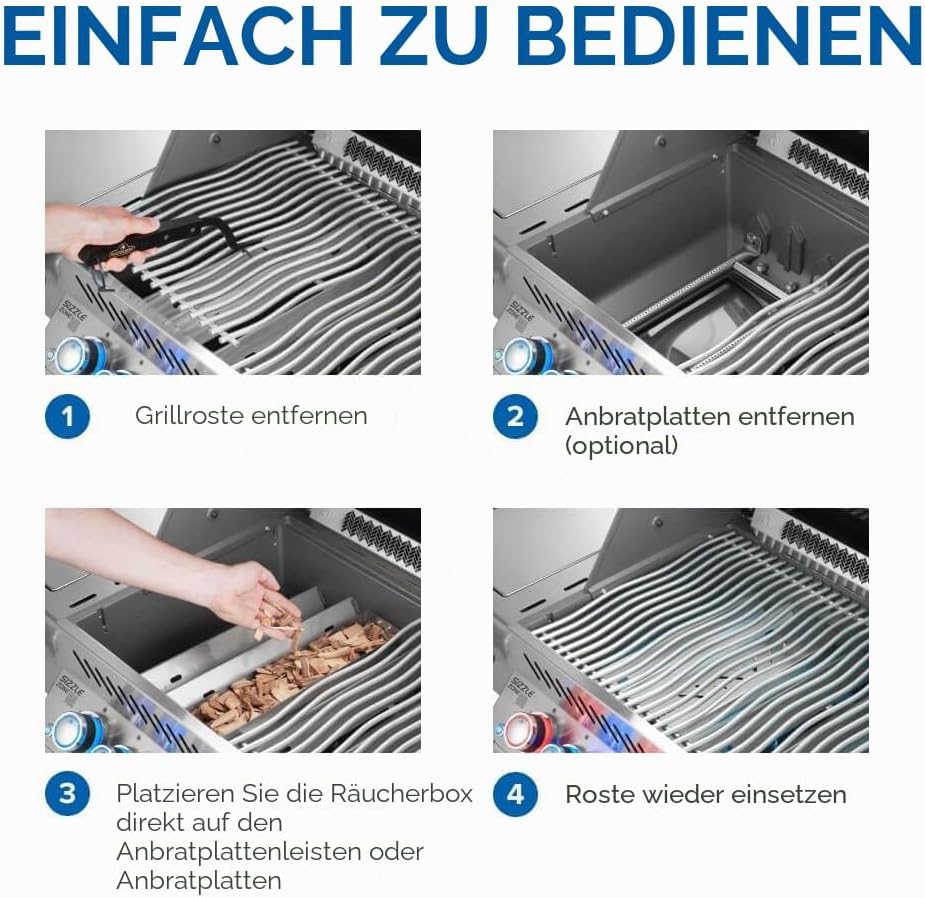 Napoleon 67013 Edelstahl-Räucherbox, Grillzubehör