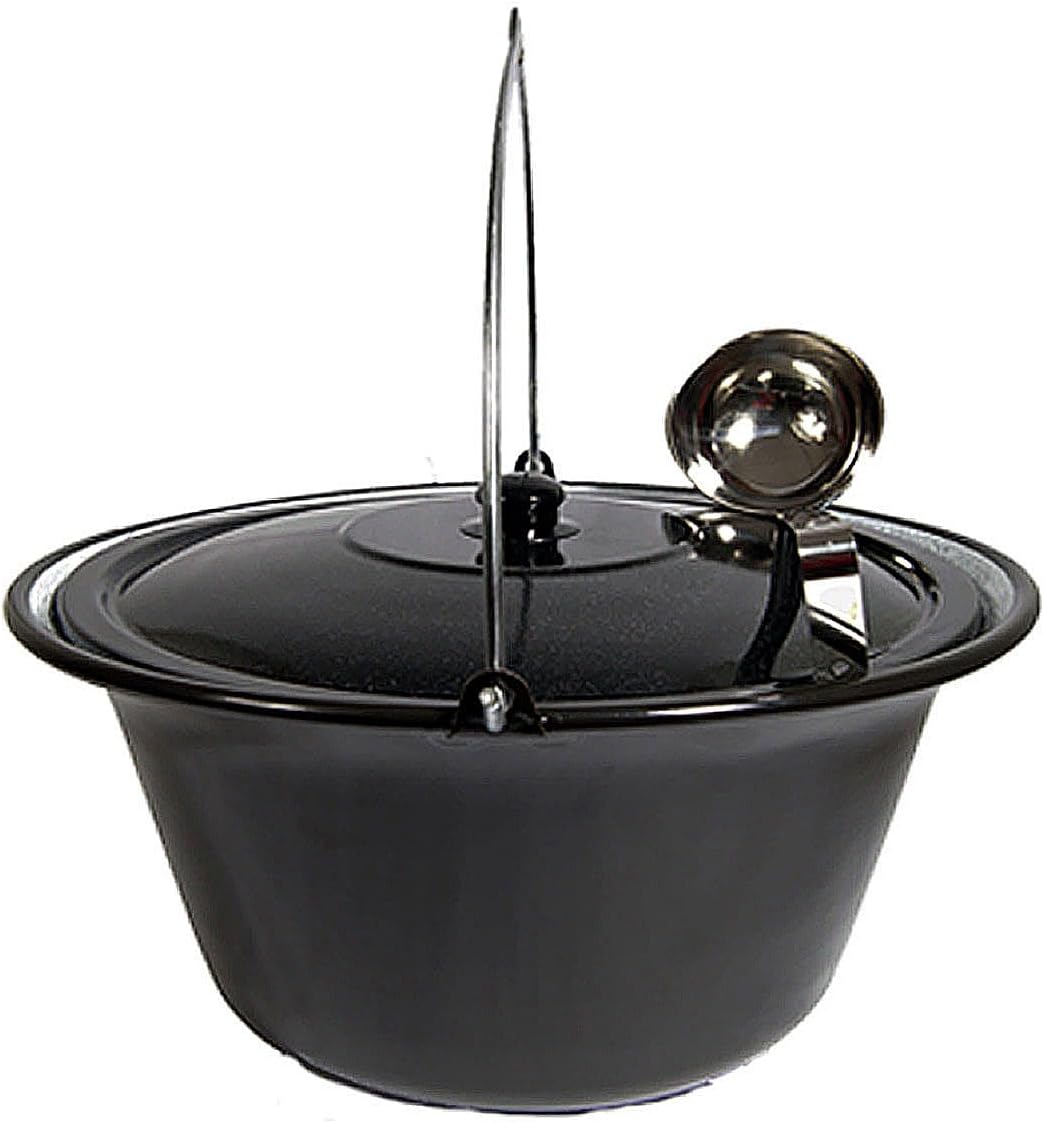 troph-e-shop Set Gulaschkessel Gulaschtopf 22 Liter Emaille + Deckel + Gratis Schöpfkelle